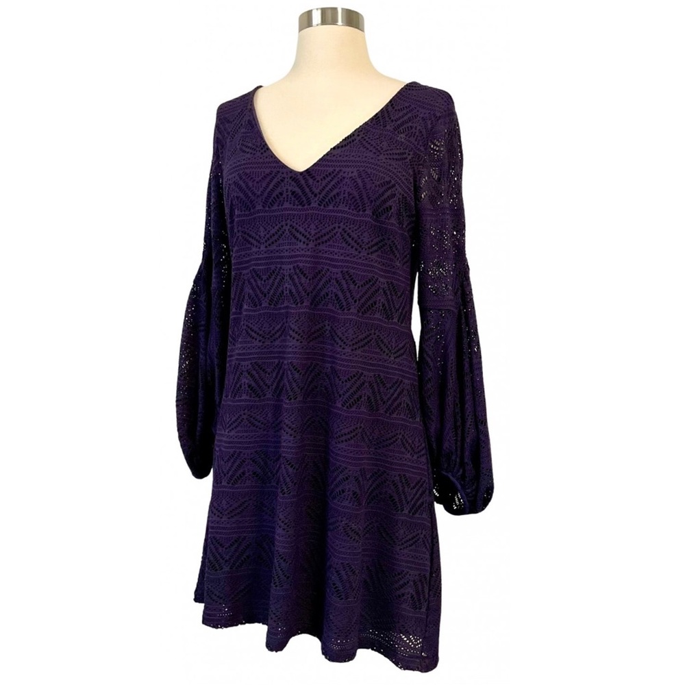 Anthropologie Navy Maeve Lace Mini Dress